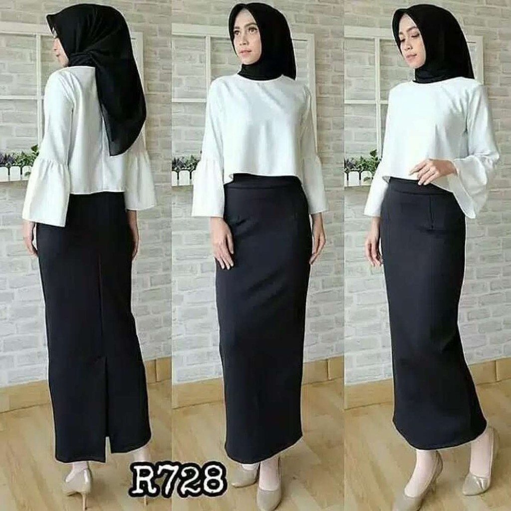 ROK SPAN PANJANG SCUBA PREMIUM//MAXI PENCIL SKIRT MURAH BISA BUAT JUAL LAGI...!!!