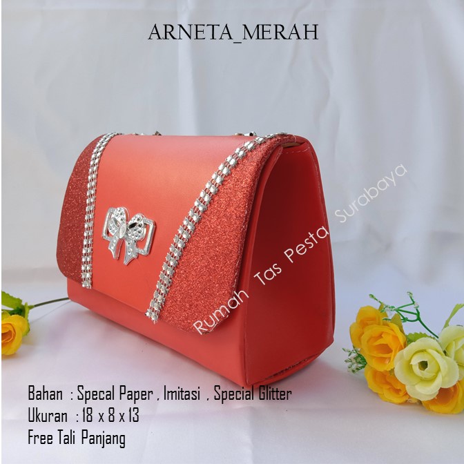 Tas Pesta,Tas Kecil,Tas Imut,ARNETA_MERAH