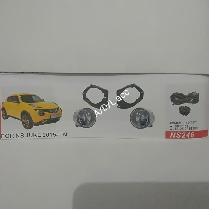 foglamp BUMPER bemper DEPAN lampu SOROT kabut mobil nissan juke 2015-on