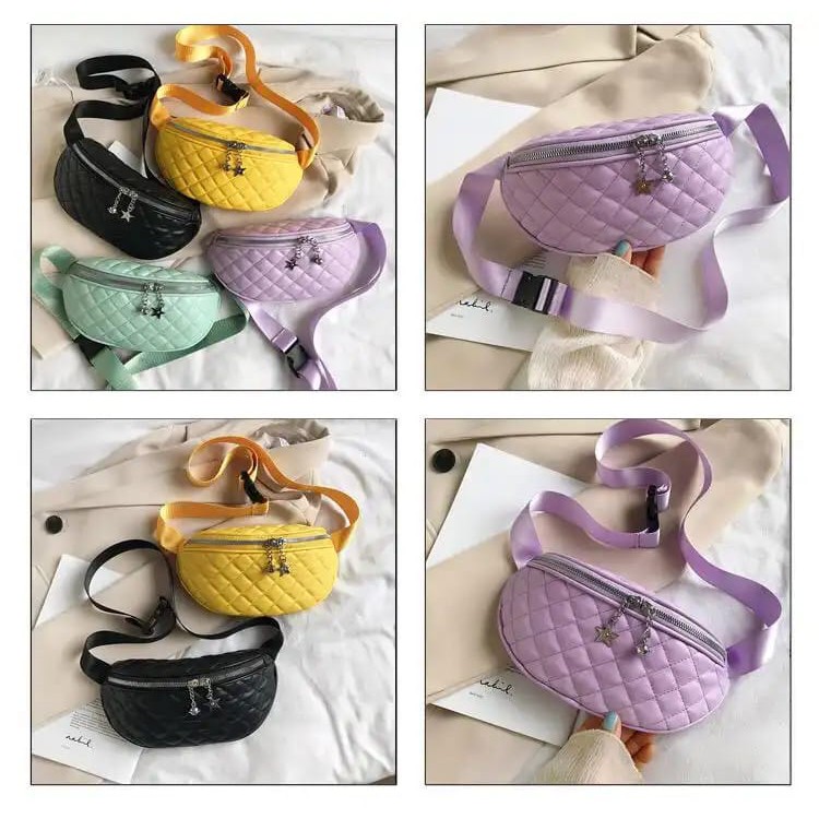 EL 5177 RISCE TAS WAISTBAG IMPORT WANITA CEWEK PEREMPUAN JAKARTA BATAM HIASAN BINTANG