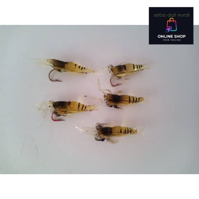 Umpan pancing udang karet 4cm umpan udang palsu umpan udang karet umpan udang kecil