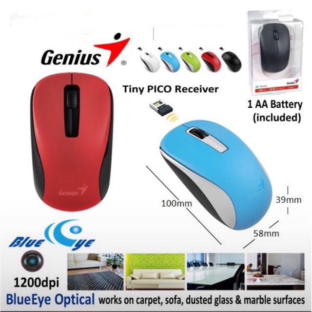 GENIUS NX7000 / NX 7000 Wireless Optical Mouse ORIGINAL &amp; GARANSI RESMI