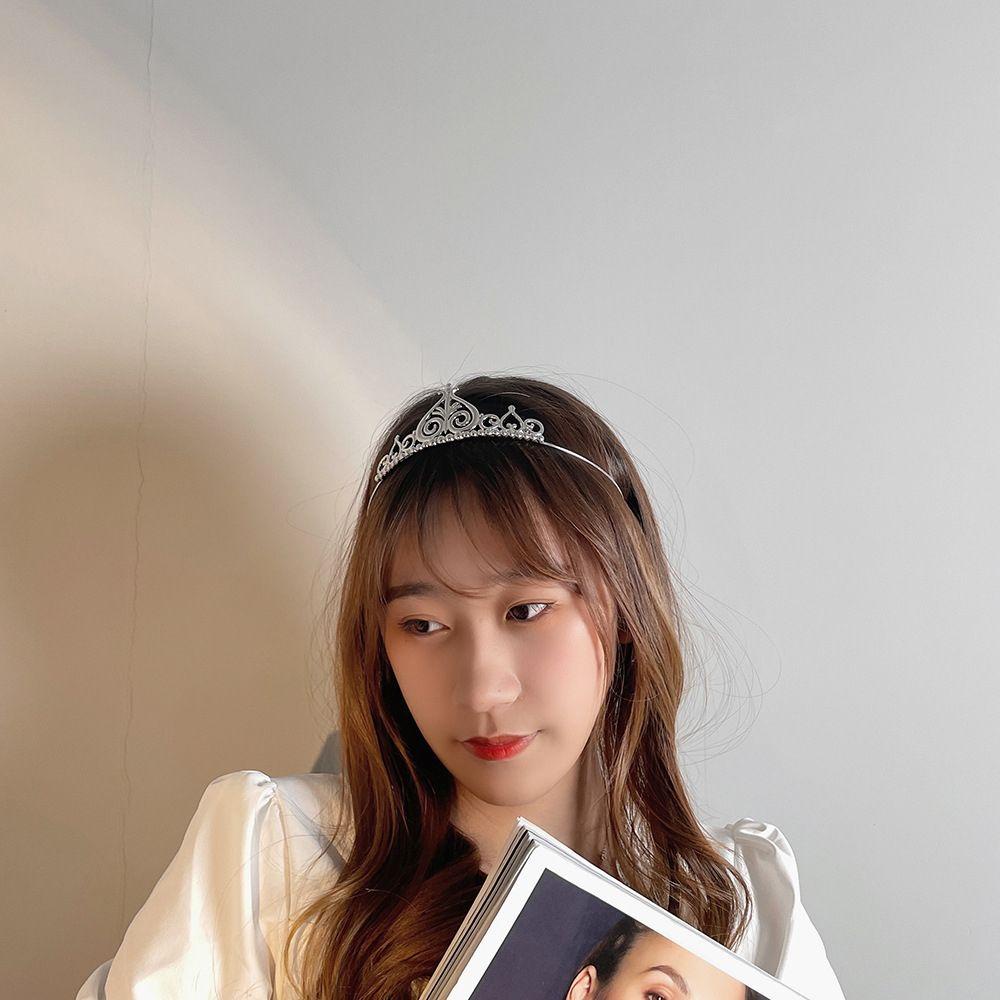 Agustina Women Hair Hoop Untuk Anak Hiasan Kepala Jantung Pernikahan Head Wrap Metal Baroque Hairbands