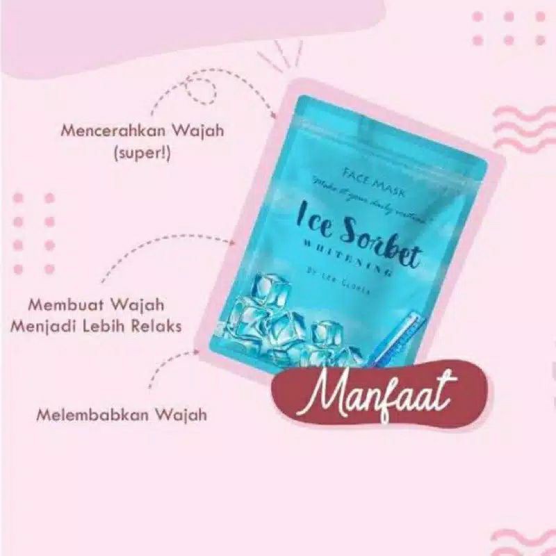 Masker Organik Lea gloria Masker 20gr BPOM wajah whitening glowing