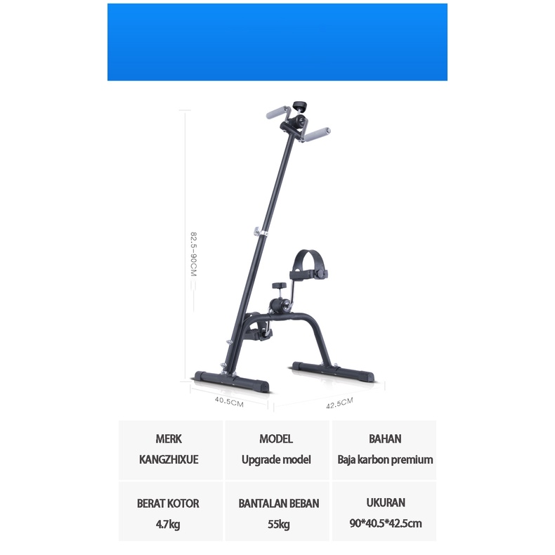 latihan rehabilitasi Sepeda Statis - Olahraga Gym Fitness / Terapi Kaki dan Tangan Penderita Stroke dlle