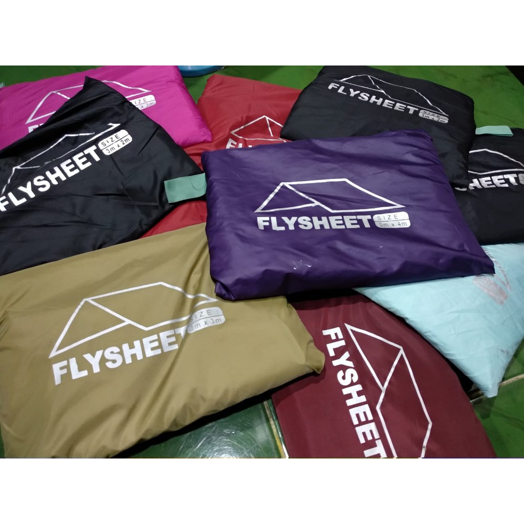 Flysheet Tenda / Bivak Segi Empat - 3x2 / 3x3 / 3x4