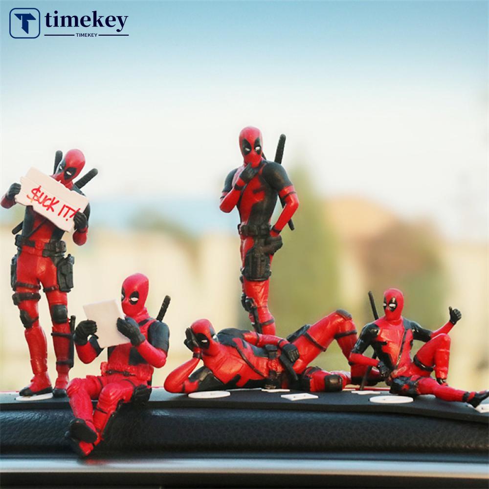 Timekey Mainan Action Figure Karakter Deadpool Bahan PVC Untuk Dekorasi Interior Mobilrumah J5O5