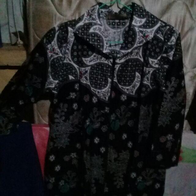 Couple Tunik Batik Wanita Sekar Jagat #3 Abu Vania Mono Batik