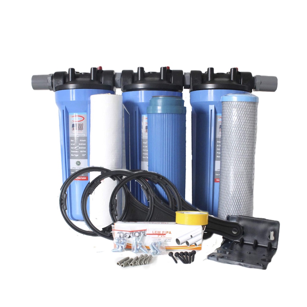 Paket Filter Air 3 Tahap SPA / Filter Air Sumur / Filter Air Zat besi / Filter Air Kuning Berkarat