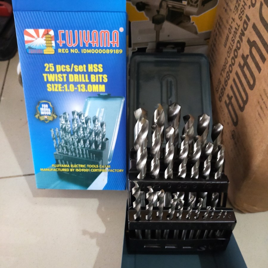 mata bor besi 25pcs drill Bits HSS fujiyama