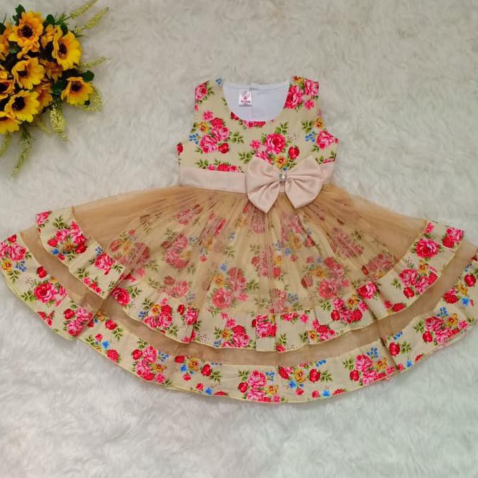Dress pesta anak/bronsy/ fancy /dress /Gold