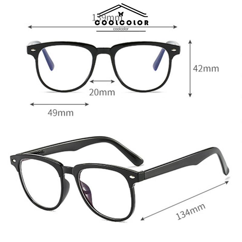 COD Kacamata Transparan Anti Radiasi Wanita Kacamata Korea Gaya Wanita Fashion Retro Bentuk Kotak Eyeglasses Ready Stock- cl