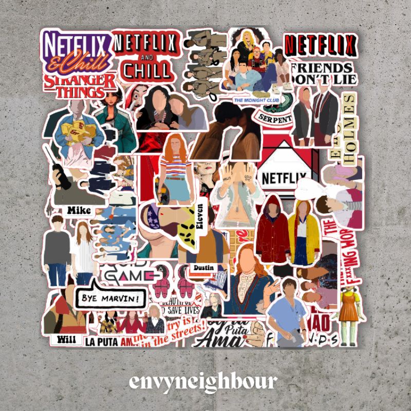 

Sticker Netflix & Series (Isi 50+ pcs)