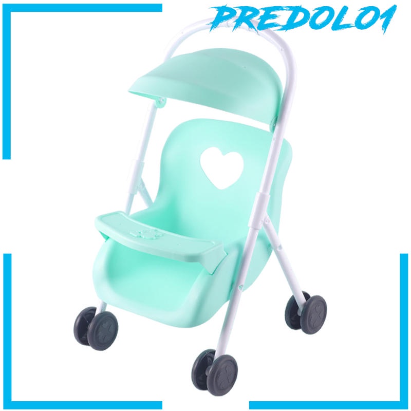 (Predolo1) Mainan Stroller / Kereta Dorong Bayi Mini Bahan Plastik Mudah Dilipat