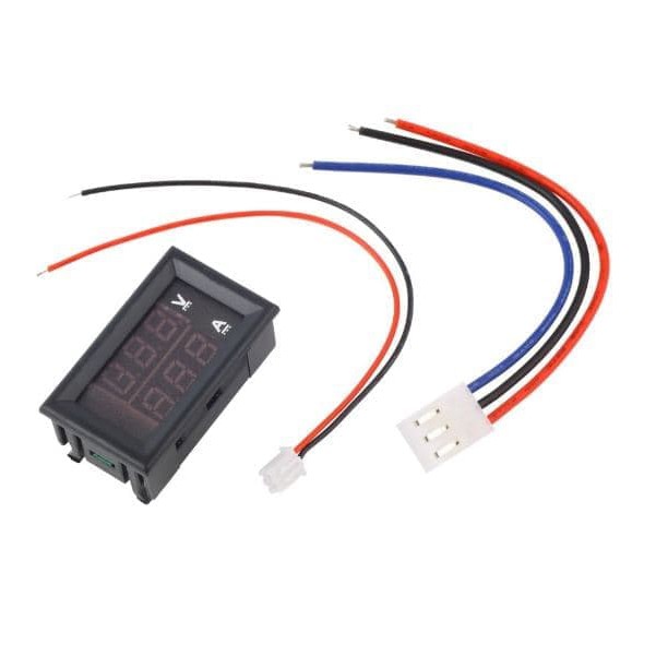 Mini Digital Voltmeter Ammeter DC 100V 10A Panel Amp Volt Meter Tester Detector Dual LED Display