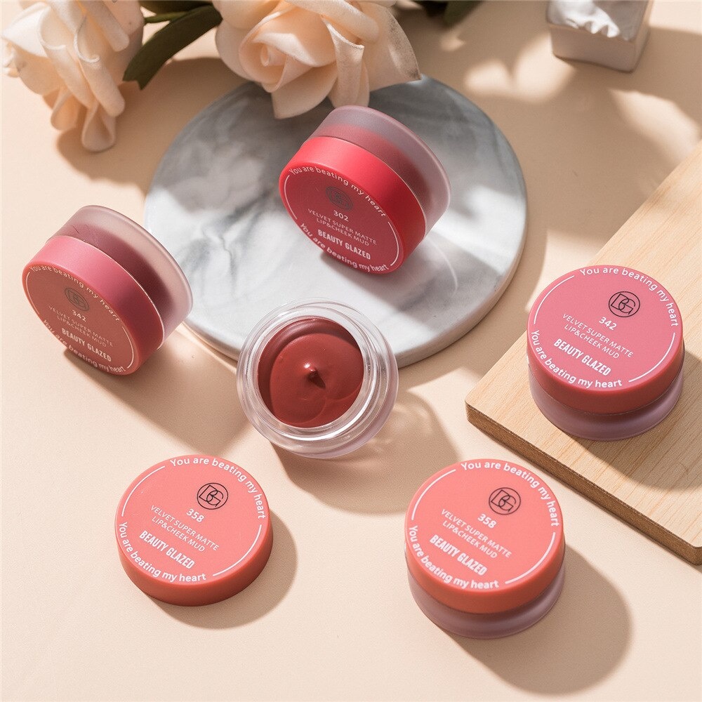 Beauty Glazed Lip And Cheek Blusher Beauty Glazed Lip Matte Lip Balm Lip Mud  BeautyGlazed Blusher Lip And Cheek BeautyGlazed