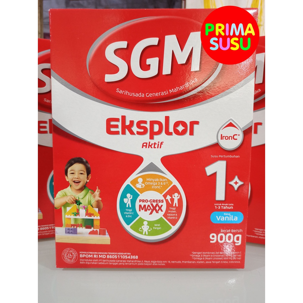 SGM Eksplor 1+ 900 Gr, Madu, Vanila