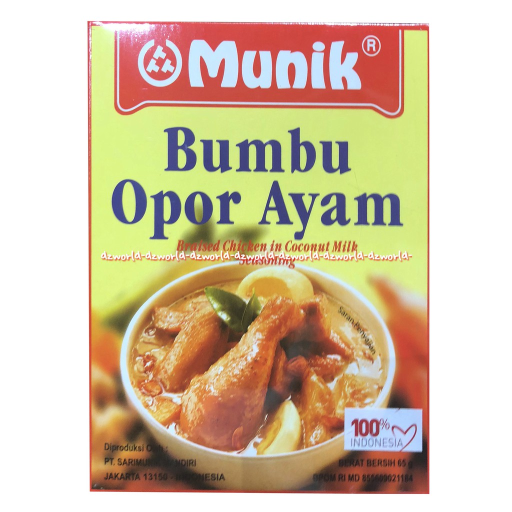 Munik Bumbu Opor Ayam Braised Chicken in Coconut Milk Bumbu Instan 65gr