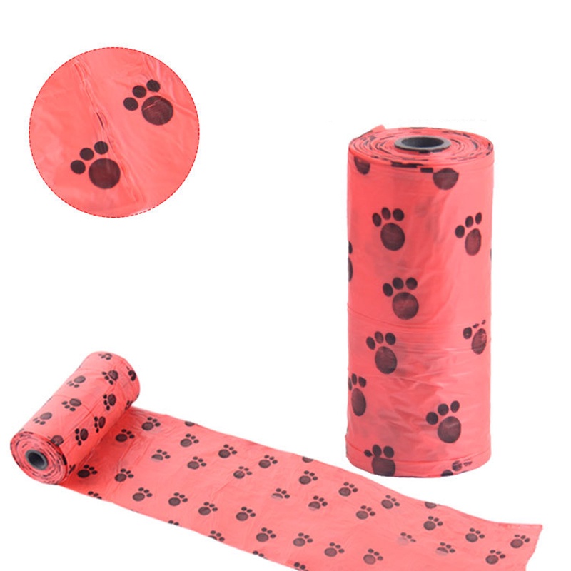 【Beli 10 Free 3】1Roll/15Pcs Kantong Sampah Untuk Angkat Kotoran Anjing dan Kucing