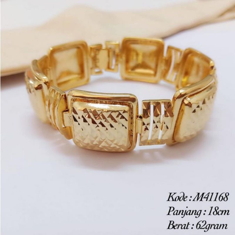 GELANG TITANIUM LAPIS EMAS 24karat