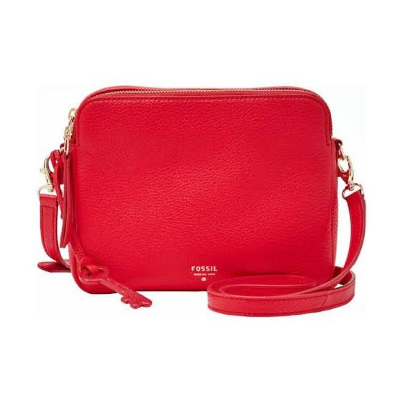 Fossil Sydney Crossbody Red Tas Fossil slingbag-tas preloved fossil
