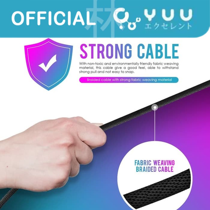Yuu YCBM07M Data Cable Micro USB LED Breathing Light Indicator