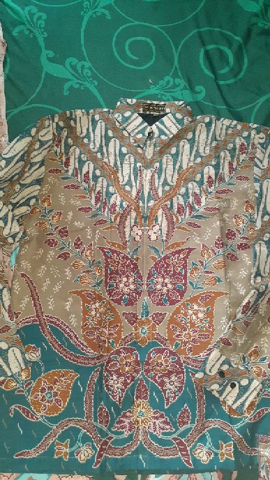 Batik Solo Parang Bledak Biru Kemeja Pria Full Furing Katun Cabut Primisima