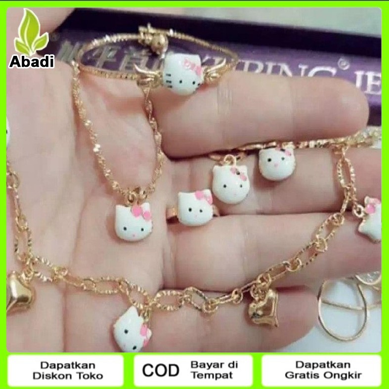 emas muda free surat Set Perhiasan Anak HelloKitty Pituh