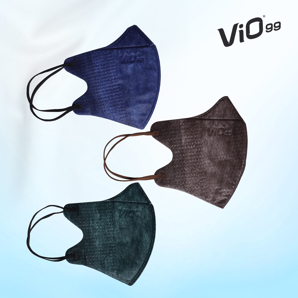 Vio Duckbill '3S Mask 4Ply Earloop Dark Color edition masker medis