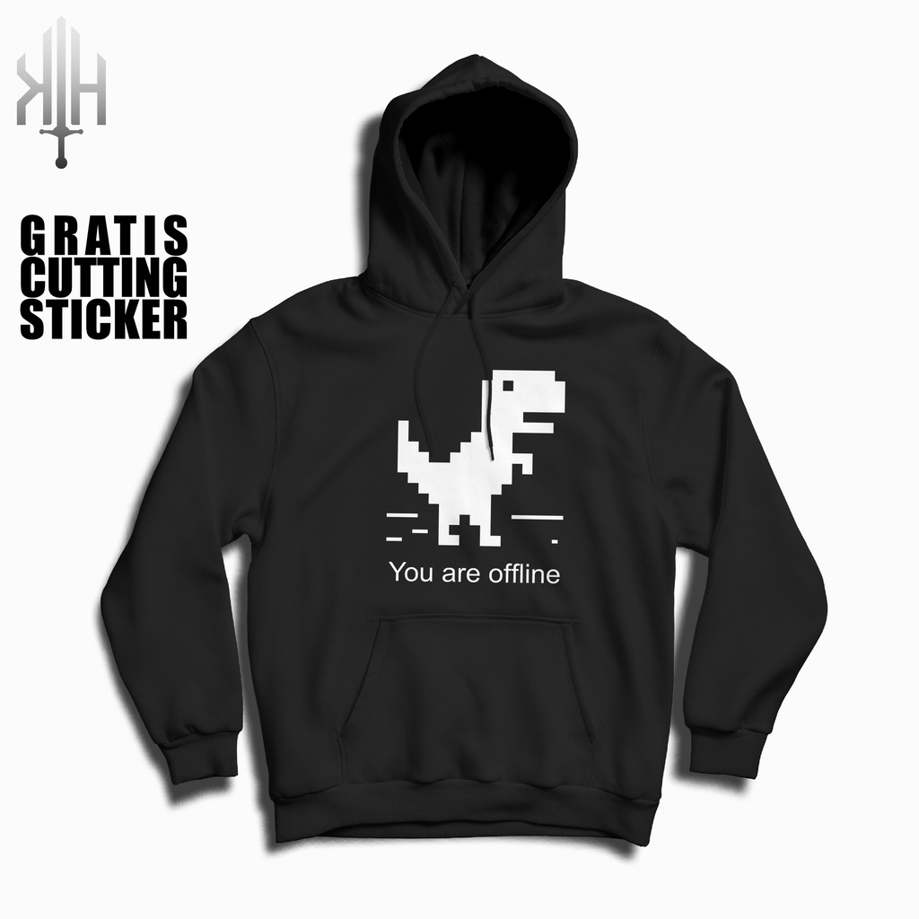 Hoodie You Are Offline Dinosaur-Sweater Pria-Sweater Wanita