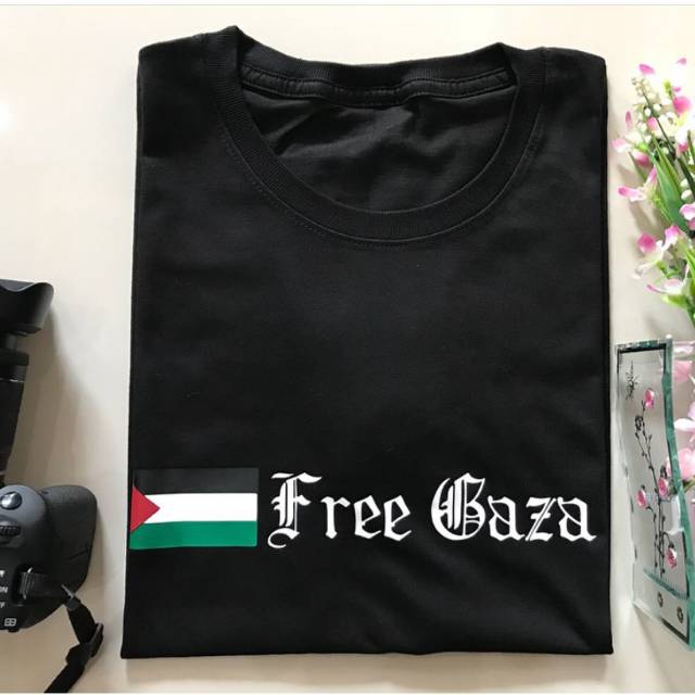 Tshirt baju kaos free gaza palestina islam pemuda hijrah tauhid bismillah