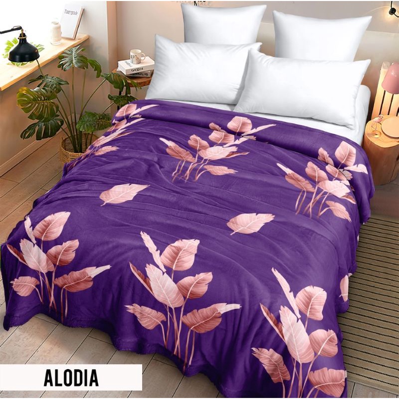 Selimut LADY ROSE Bulu Halus Murah / Blanket Anti Luntur Motif Alodia 160x200