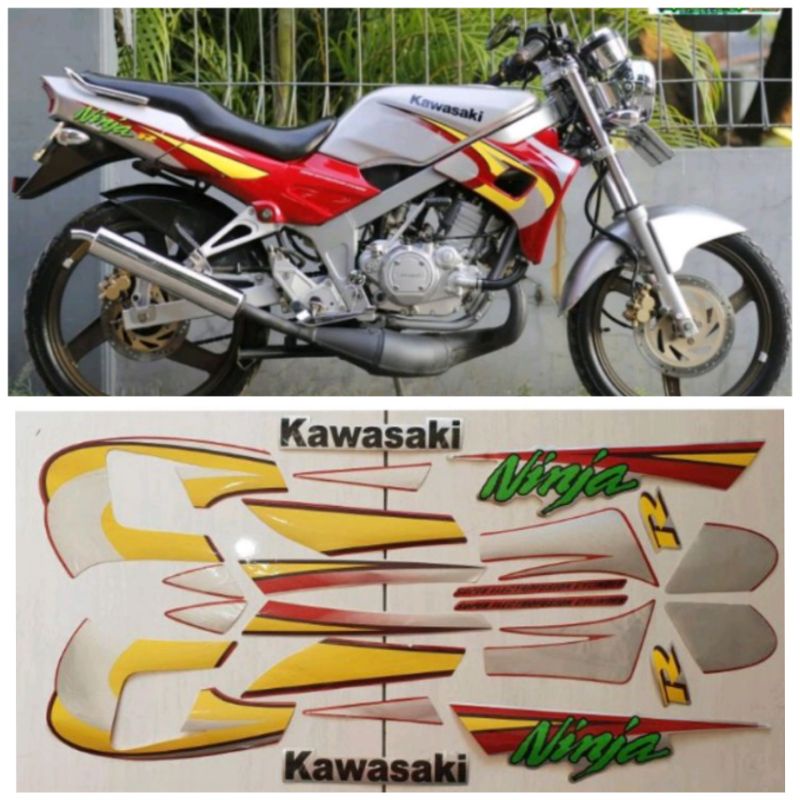 Striping Kawasaki Ninja kis silver Tahun 2005