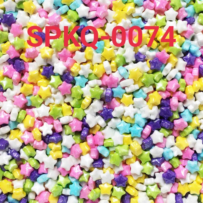 

SPKQ-0074 SPRINKLES SPRINKLE SPRINKEL 250GR BINTANG RAINBOW GRATIS ONGKIR