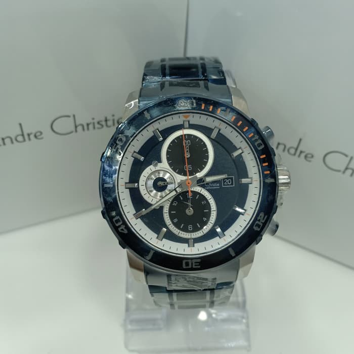 JAM TANGAN PRIA WANITA   Alexander Christie AC 6473 MC AC6473 MC SILVER BLUE Original