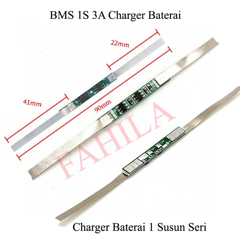 BMS 1S 3A 18650 Charger Baterai Lithium 18650