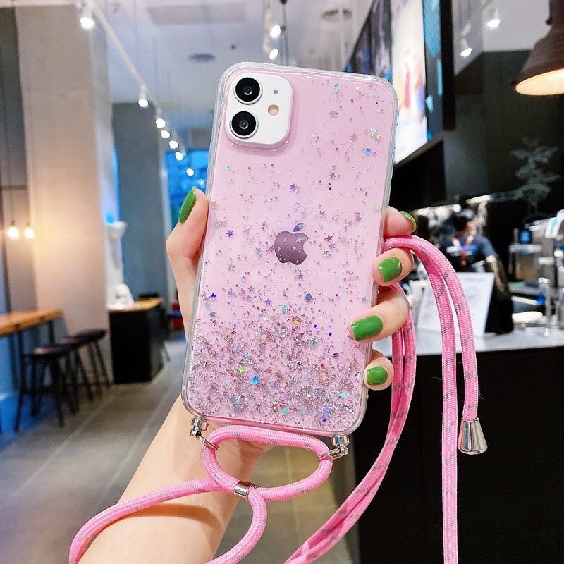 Case Tali Nagita Iphone 13 13 Mini 13 Pro 13 Pro Max Lanyard Glitter Gantungan