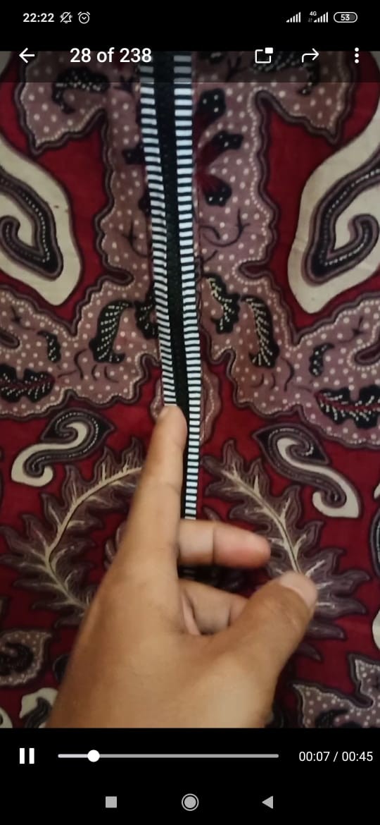 Tunik Batik Traditional Butik Zipper Depan -atasan Batik - Batik Modern