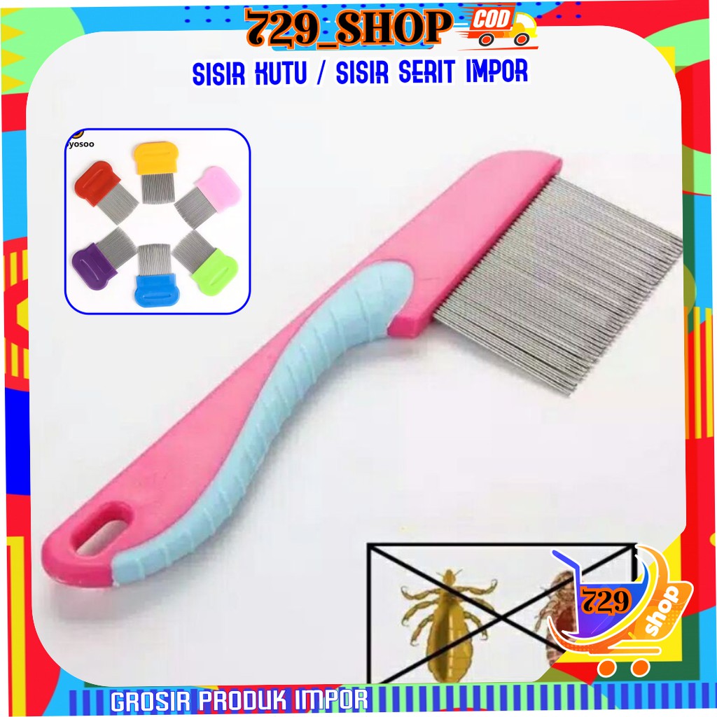 Sisir Kutu / Sisir Serit Kutu Besi Gagang Besar Import Best Seller