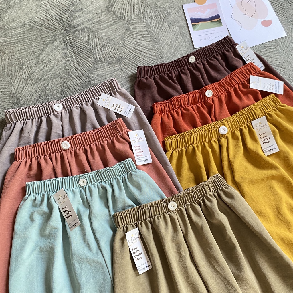 KULOT AIRFLOW KANCING BUTTON BIG SIZE HIGHWAIST