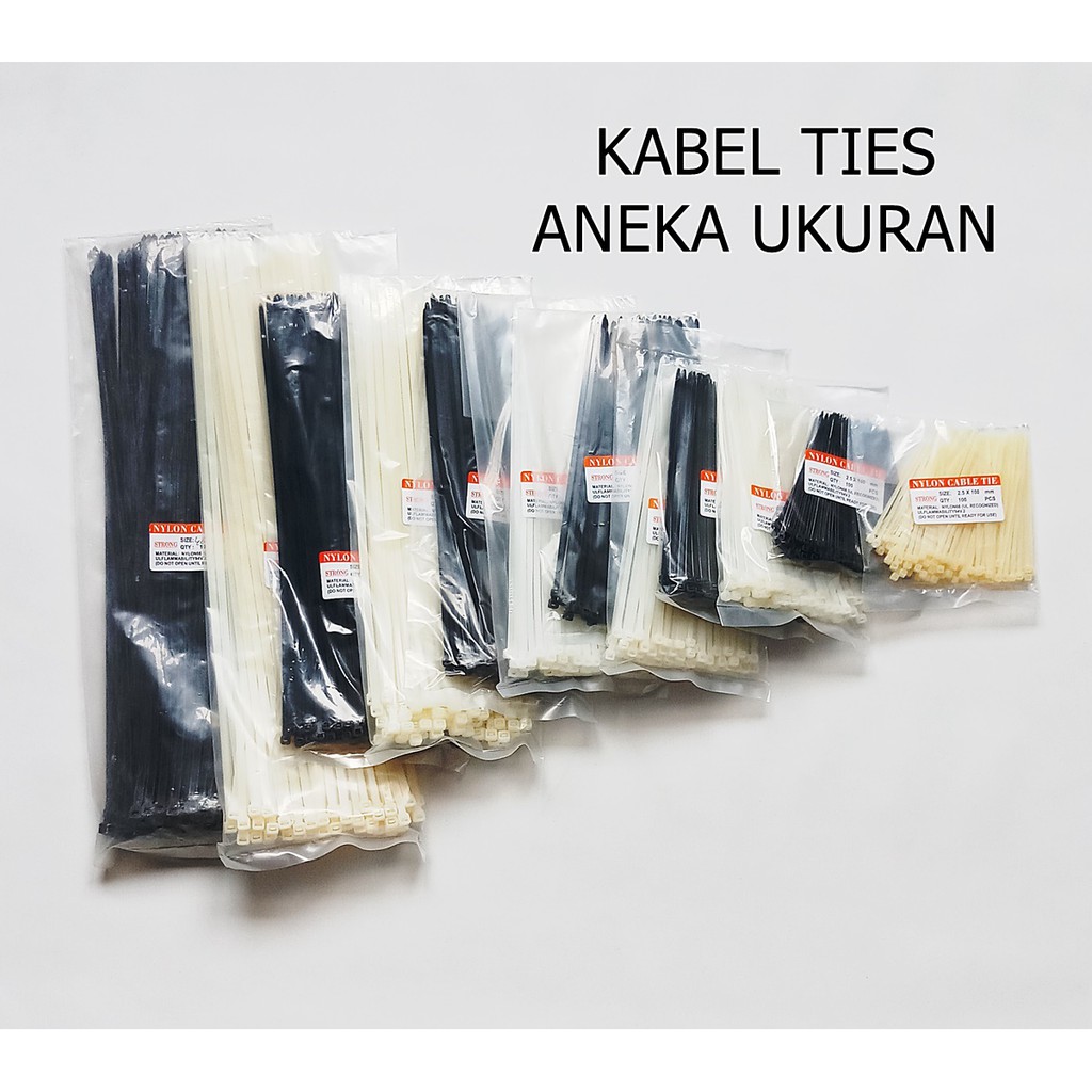 Nylon Cable Tie / Kabel Ties (Ada Ukuran)