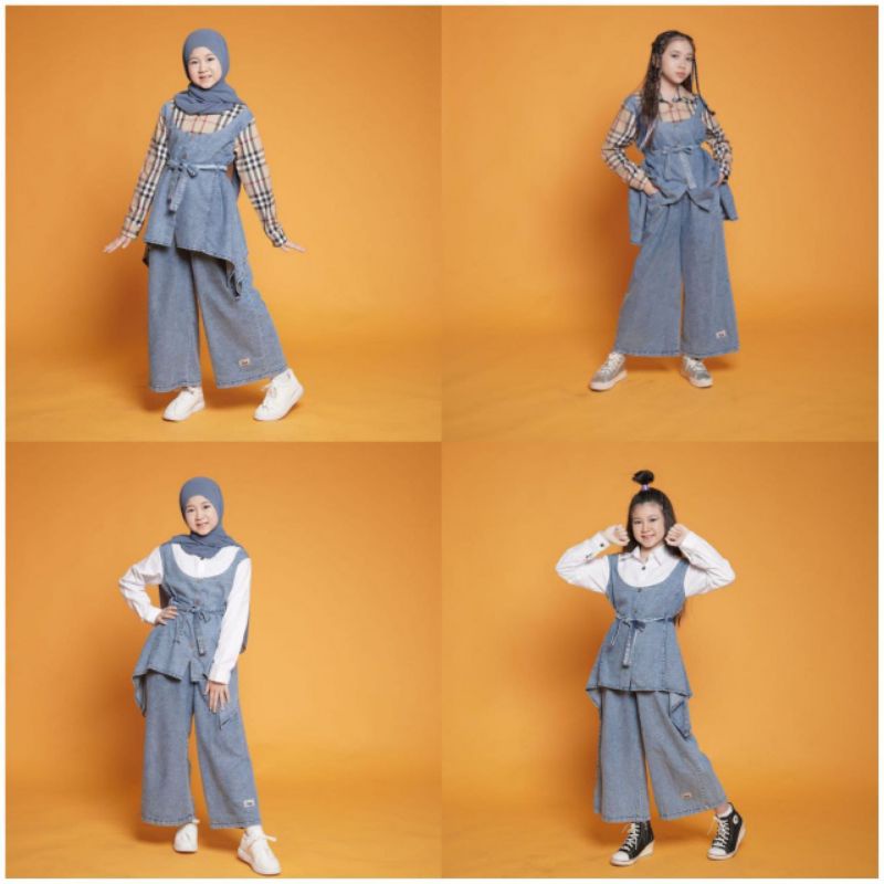 Setelan Jeans Anak Me & You One Set Cullote (Kulot)