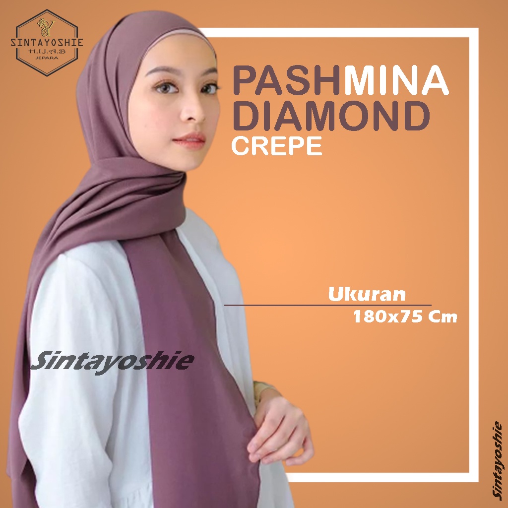 Jilbab Pashmina Diamond 180x75 Nissa Sabyan Pashmina Diamond Italiano Hijab Cantik Alisya