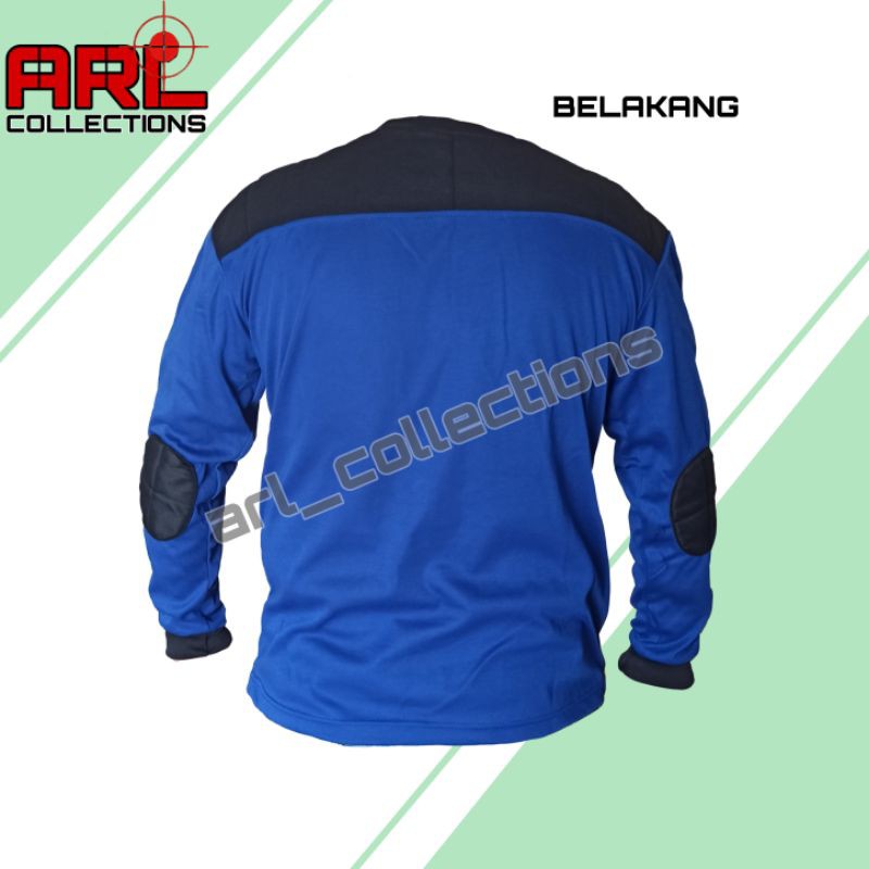 BAJU KAOS T-SHIRT LENGAN PANJANG BIRU/KAOS DECKER PANJANG POLOS/KAOS LENGAN PANJANG LAPANGAN