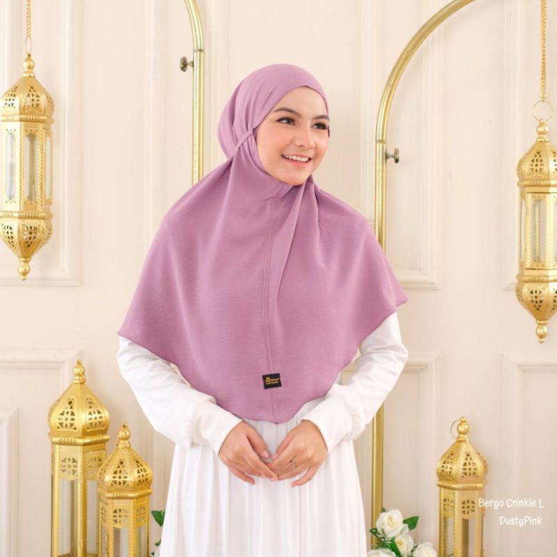 MICHAN - Bergo Daily  Crinkle Airflow Standar dan Jumbo - BERGO Viral by Michan - Jilbab Harian Best Seller Anti Kusut