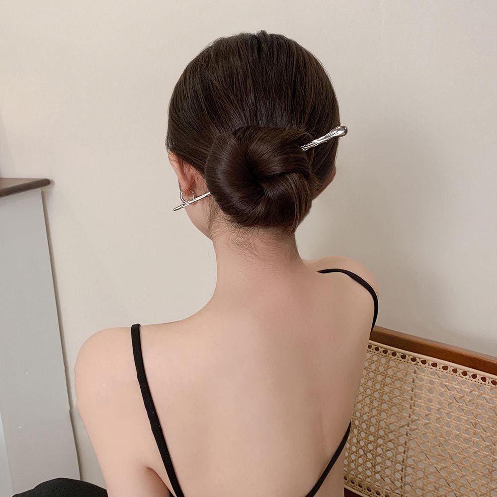 Agustina Wanita Rambut Stik Manis Retro Untuk Gadis Temperamen Logam Sederhana Garpu Rambut Cina