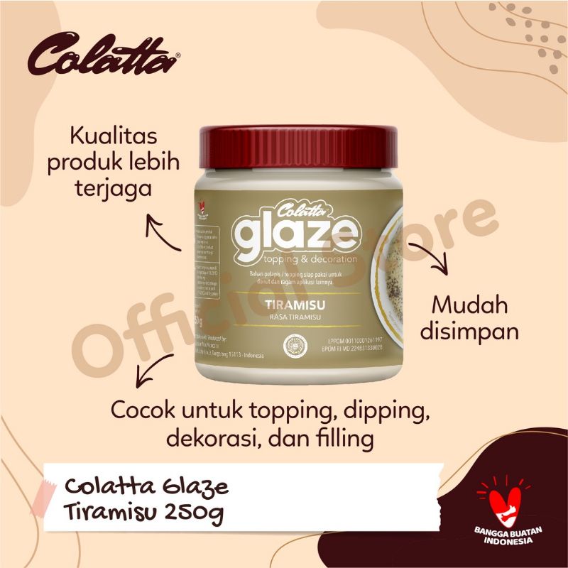 Colatta GLAZE tiramisu / dark choco 250 gram