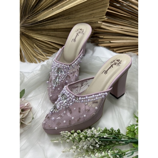 Rafaizoutfit sepatu wanita angela lavender tinggi 9cm tahu