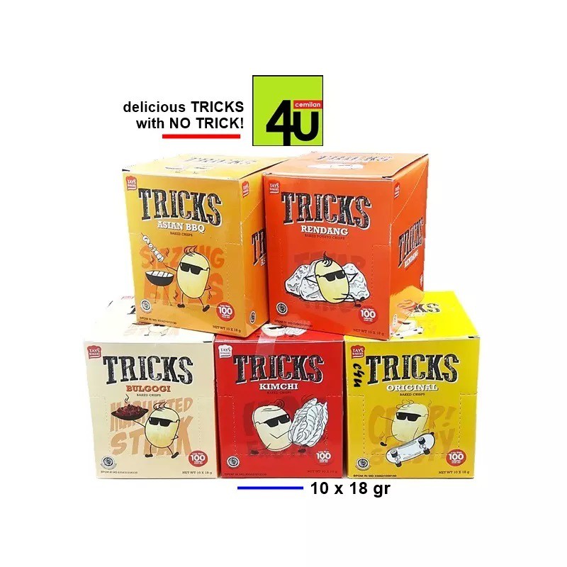 

SNACK TRICKS, TRICKS POTATO SNACK, TRICKS POTATO BAKED, SNACK KENTANG TRICKS, TRICKS BISKUIT KENTANG