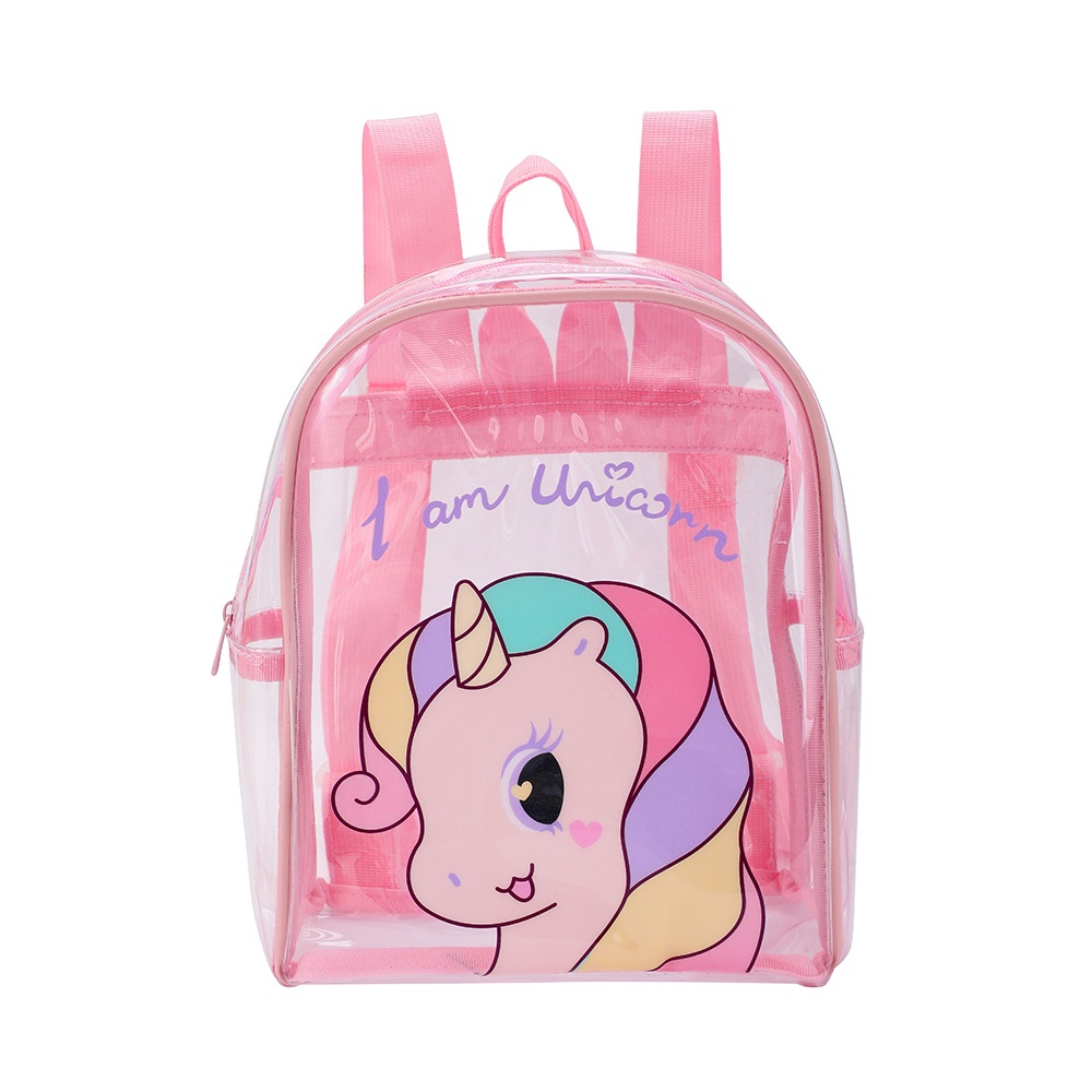 Tas Ransel unicorn waterproof Backpack PVC Transparan Tas Ransel Jalan Anak Perempuan Paud Tk Tas Anak kekinian import Berkualitas Tas Blingberry import tas blingberry grosir